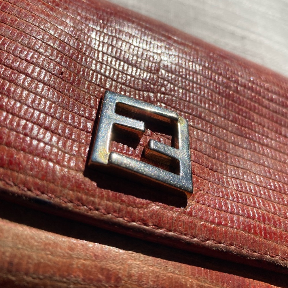 FF RED LEATHER WALLET - preloved